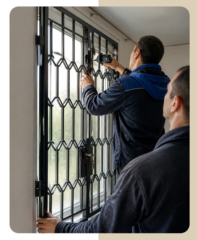 Установка распашных решеток в Тольятти цена от 6722 р. | ДвериЛегко-Тля